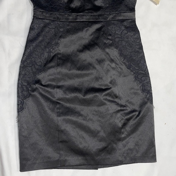 New Guess Los Angeles Satin Lace sheer Fitted 4 S - Picture 3 of 9